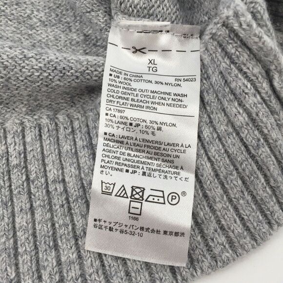 Banana Republic Crewneck Knit Pullover Sweater Size Extra Large Mens Light Gray - Picture 5 of 7